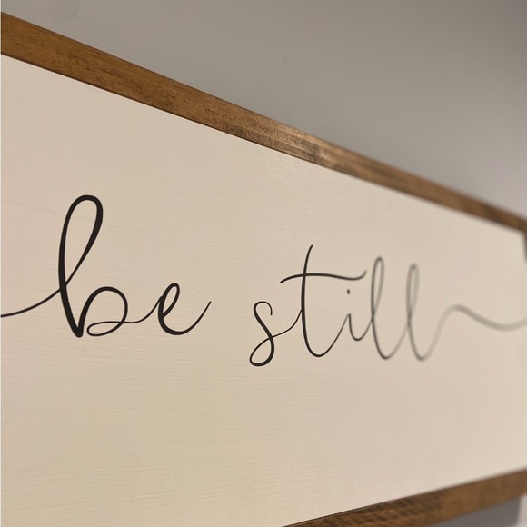 Handmade ‘Be Still’Wood Decor Wall Art - Picture 4 of 4